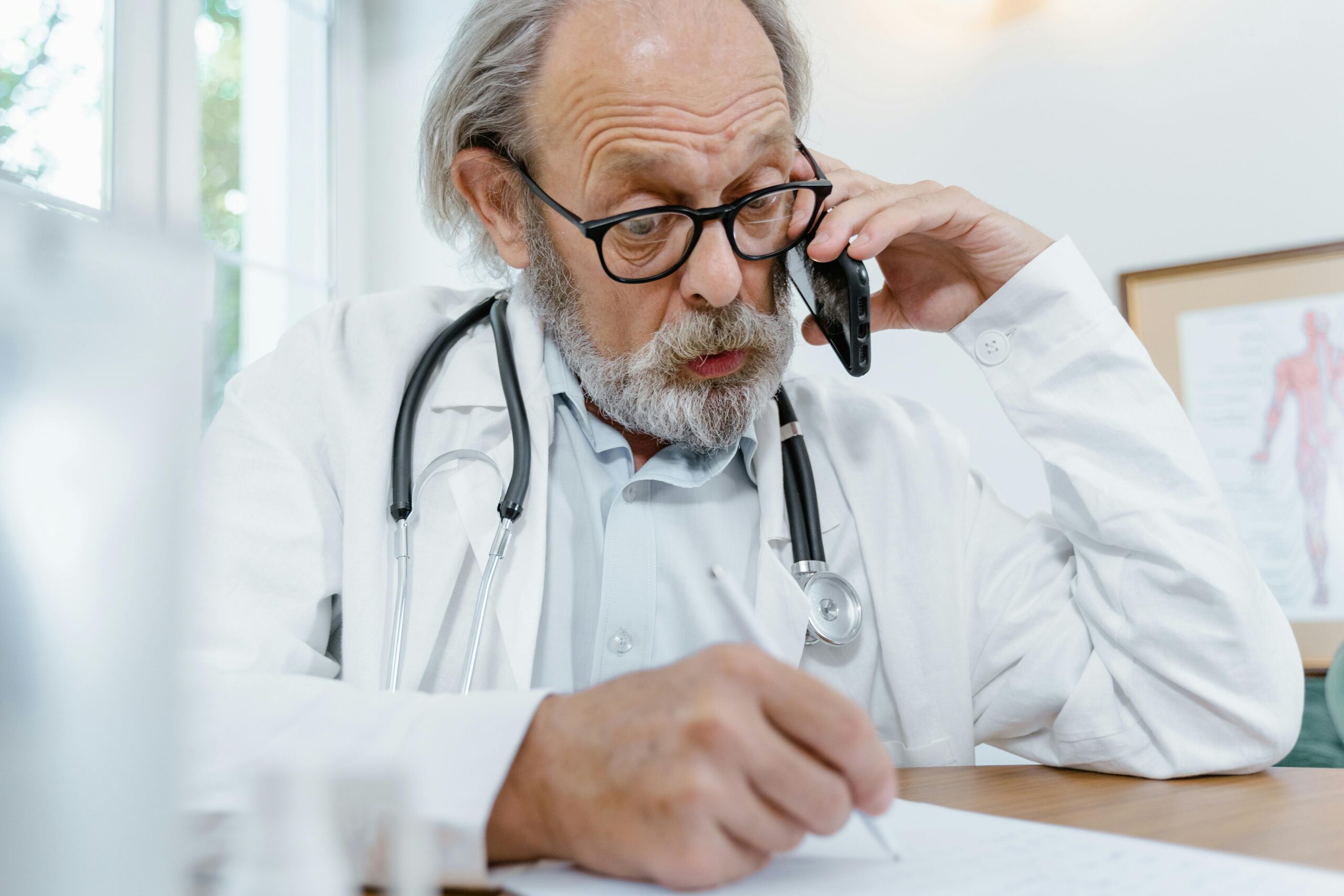 Photo by Tima Miroshnichenko: https://www.pexels.com/photo/man-in-white-scrub-suit-holding-black-and-silver-stethoscope-8376274/